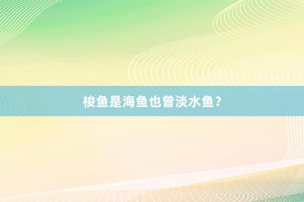 梭鱼是海鱼也曾淡水鱼？